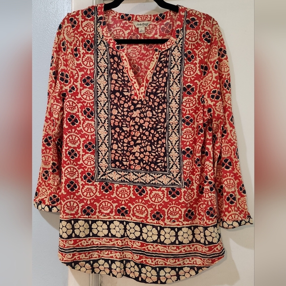 Lucky Brand Tops - Women's Lucky Brand Floral Boho Long Sleeve Blouse, Size L